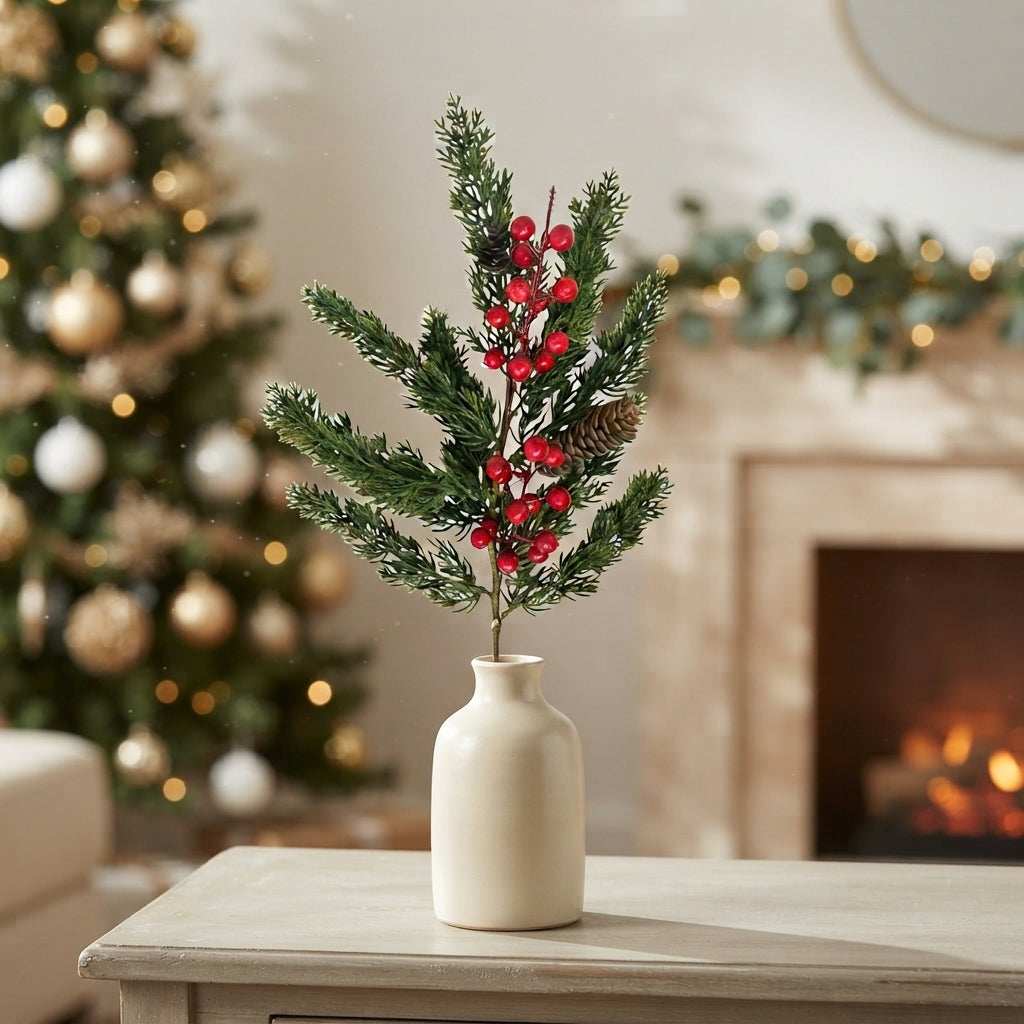 Soft Touch Cedar Spray w/ Berries 21" | DB
