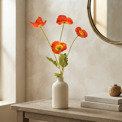 Mini Field Poppy Spray x 4 - 23" - Flame | GT