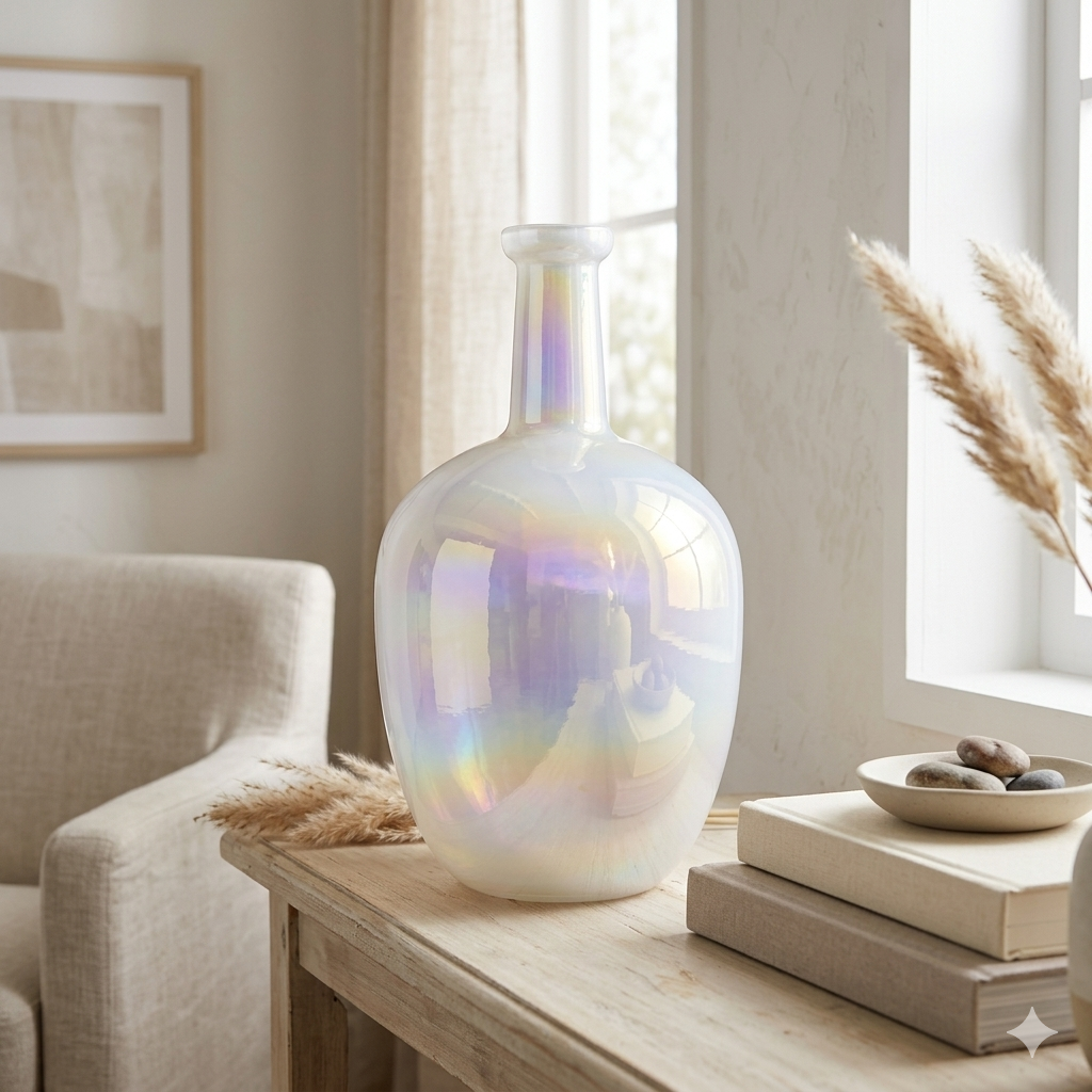 12"H Bottle Vase - Pearl | SB