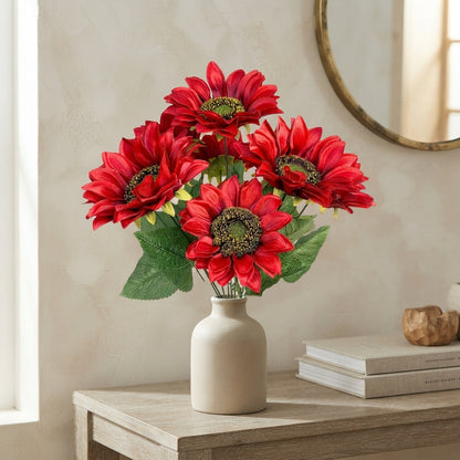 Radiant Sunflower Bush x 10 - Red 16" | YS