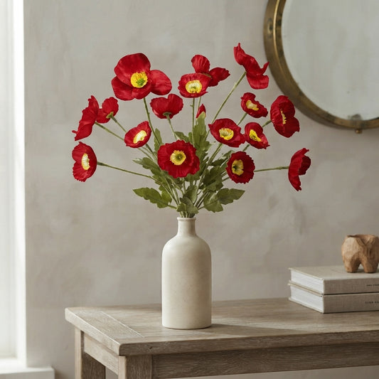 Mini Field Poppy Spray x 4 - 23" - Red | GT