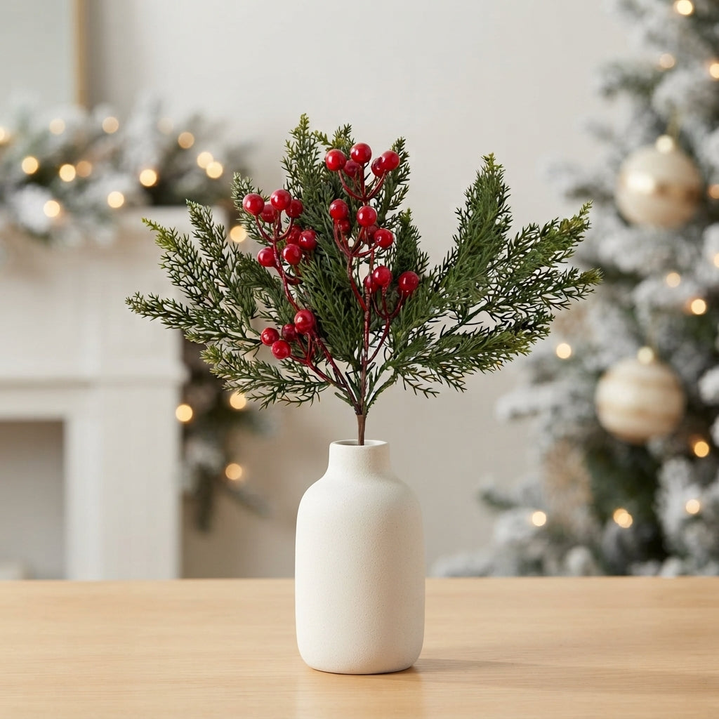 11.5" Fresh touch Cedar Pick w/ Red Berries | DB