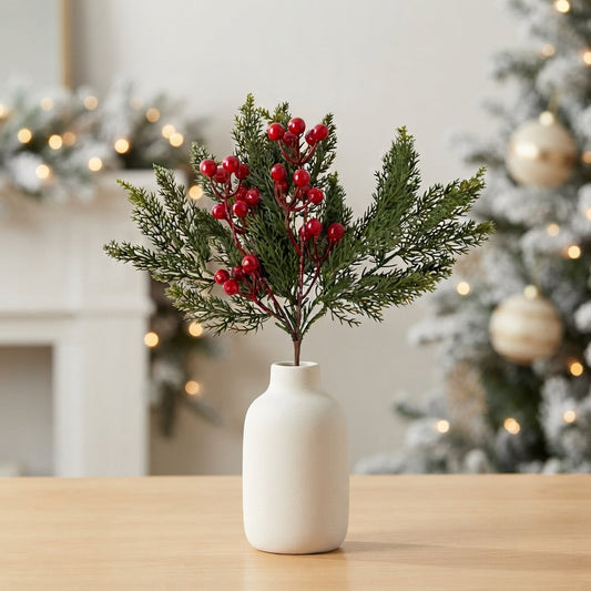 11.5" Fresh touch Cedar Pick w/ Red Berries | DB