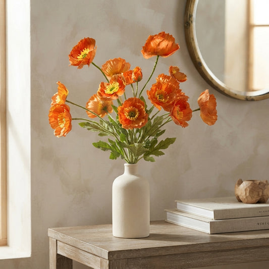 Mini Field Poppy Spray x 4 - 23" - Orange | GT
