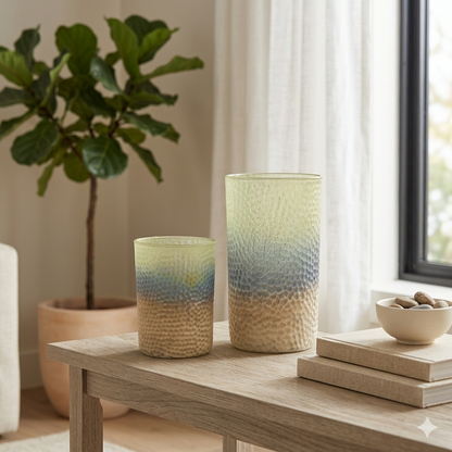 Chameleon Glass Vase 6.75" H x 5" Dia | SB