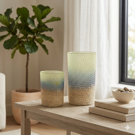 Chameleon Glass Vase 6.75" H x 5" Dia | SB