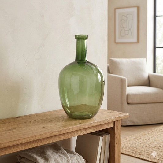 12"H Bottle Vase - Green | SB