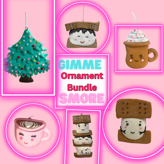 Gimme S'more Christmas Ornament Collection (6 Styles, 1 of Each Style)