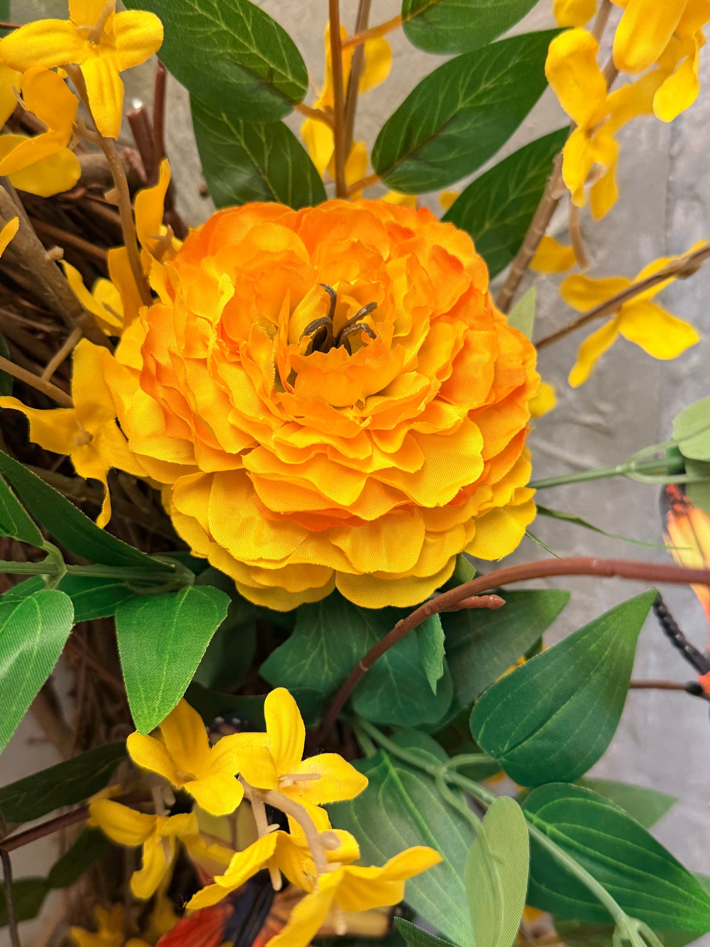 32" "Monarch Butterflies in Forsythia Fields" Wreath DIY Kit {Assembly Required}