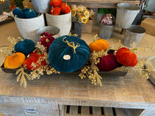 Load image into Gallery viewer, Large Velvet Pumpkin English Boat Arrangement DIY KIT --Assembly Required