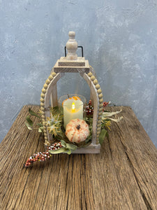 Pumpkin Hayride Wood Bead Lantern DIY Kit --Assembly Required