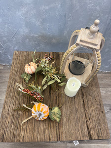 Pumpkin Hayride Wood Bead Lantern DIY Kit --Assembly Required
