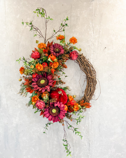 DIY "Plum Pumpkin" Fall Wreath Kit {Assembly Required}