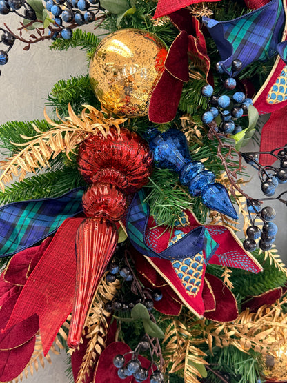 DIY Luxurious Lodge Christmas Wreath Kit {Assembly Required}