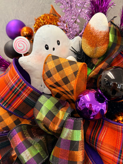 Cutesy Metal Ghost on Stake (set of 2) - 6"/5" | FH