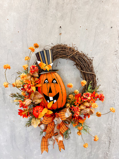 DIY "Pumpkin Season" Wreath Kit {Assembly Required}