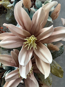Eva Botanical Lily Spray X 2 Warm Taupe 35'' | YSE23