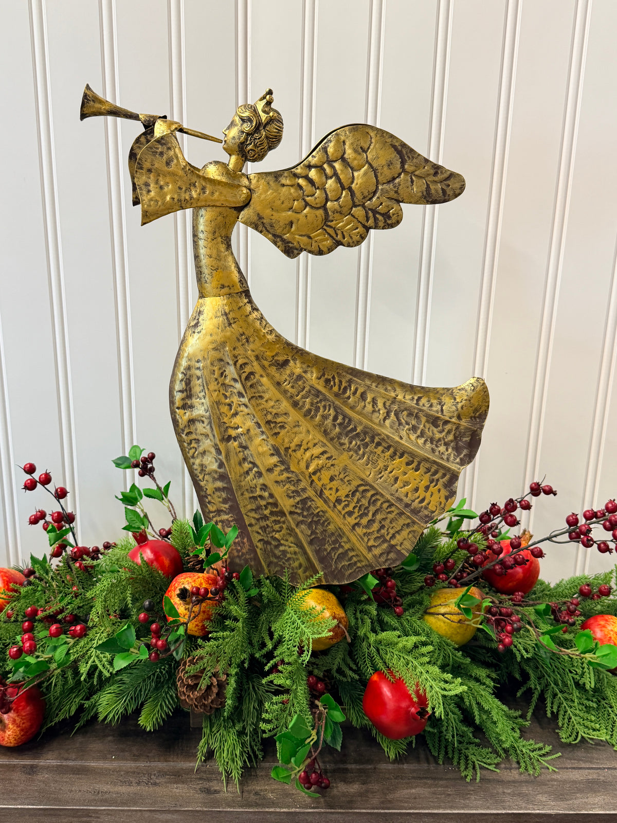 Gloria Metal Angel on Stand 31.25" | FH