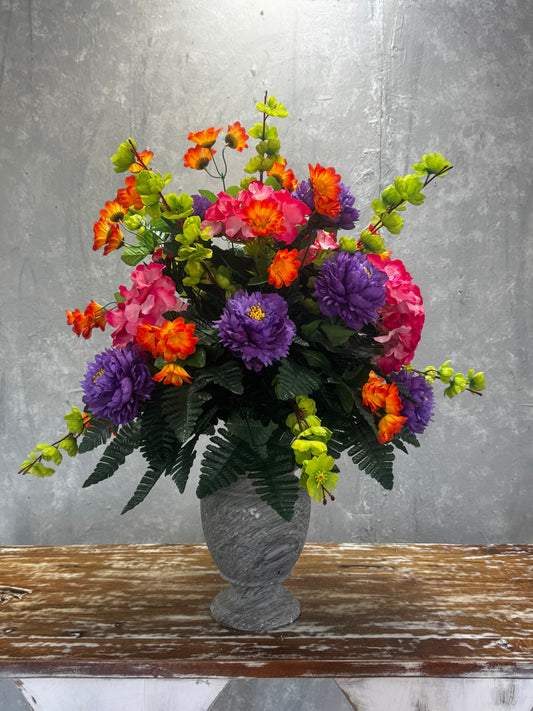 DIY BRIGHT AND SUNNY VASE INSERT/CEMETERY ARRANGEMENT KIT {ASSEMBLY REQUIRED}