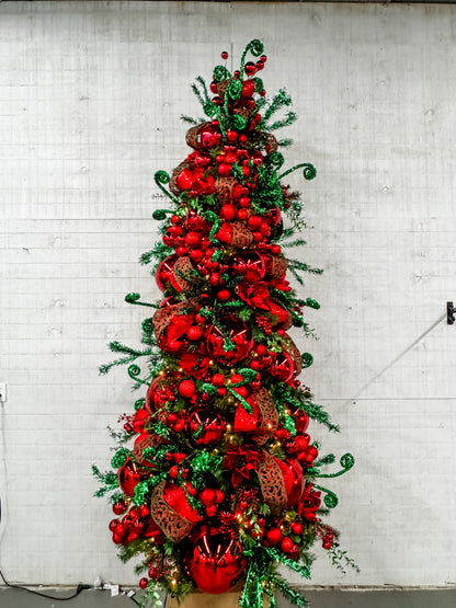Plastic Mercury Shiny Ball Ornament 4" Red | LC