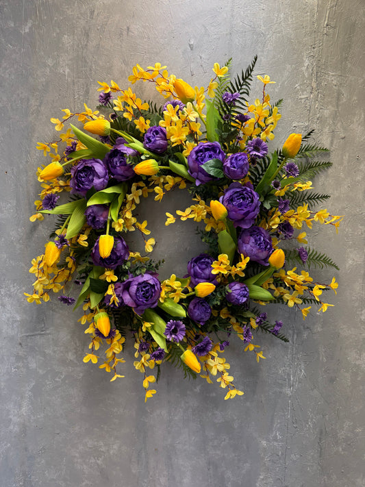 Spring is in the Air Wreath {Completed Wreath}