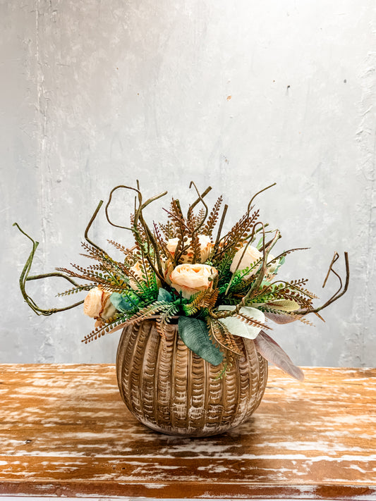 "Earth & Ivory Pavé" Everyday Floral Arrangement {Completed Arrangement}