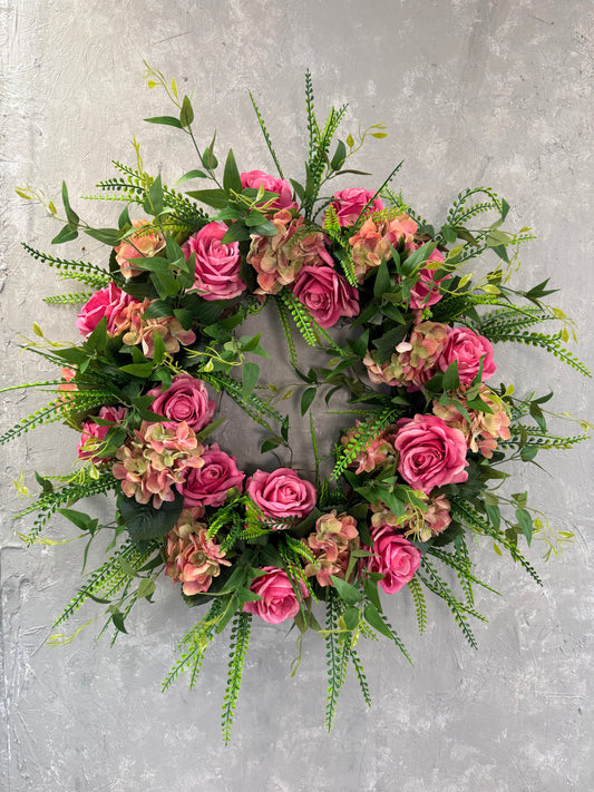 30" "Spring Into Beauty" Custom Wreath - Pink {Completed Wreath}