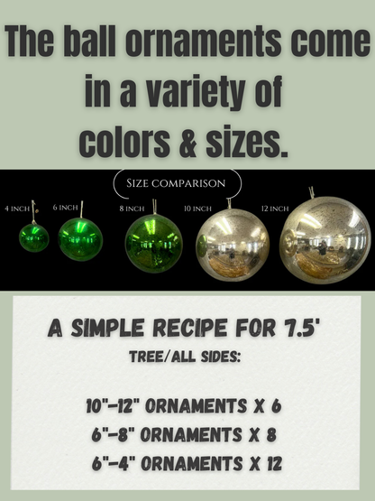 Plastic Mercury Shiny Ball Ornament 4" Apple Green | LC