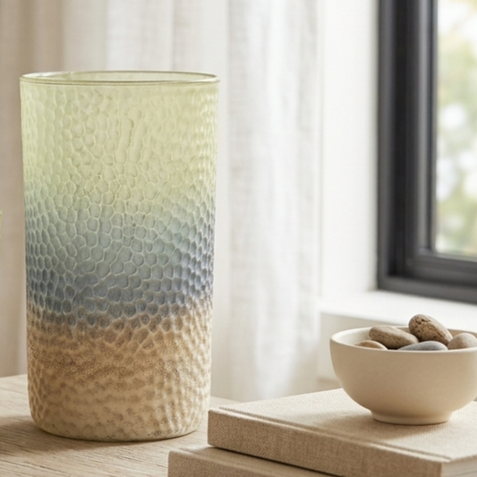 Chameleon Glass Vase 10" H x 5" Dia | SB