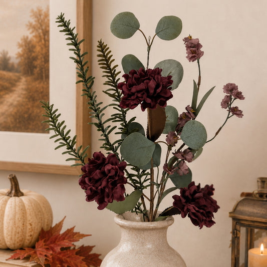 Burgundy Marigold/Foliage Spray 20" | KS