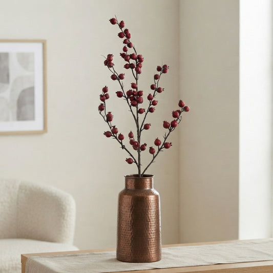 Faux Currant Berry Spray 38" - Deep Red | YS