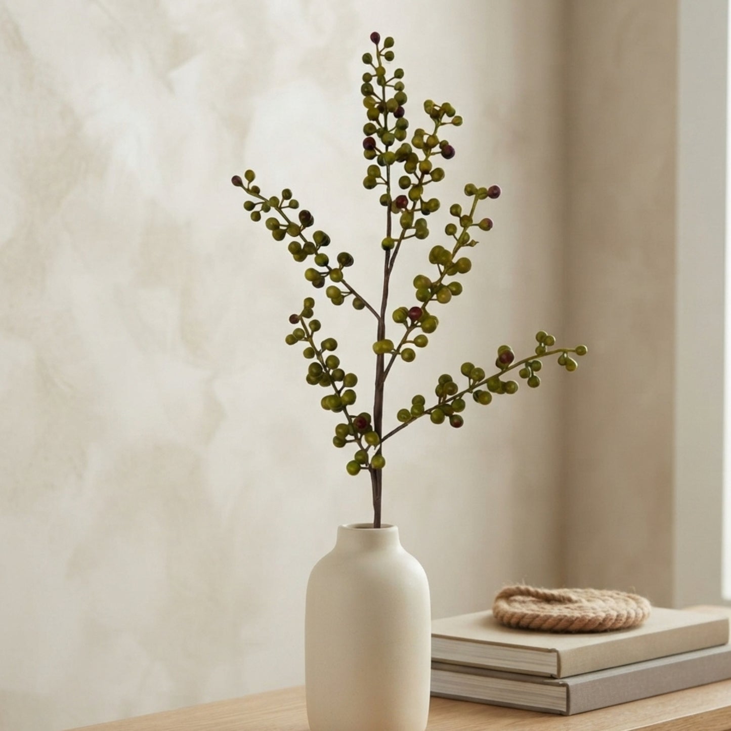 Faux Pokeberry Stem 28" - Green | YS