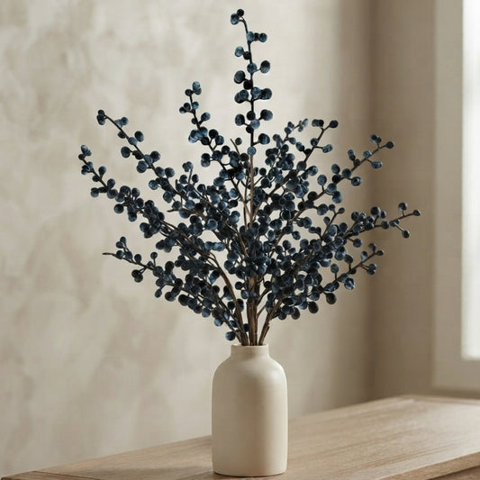 Faux Pokeberry Stem 28" - Blue | YS