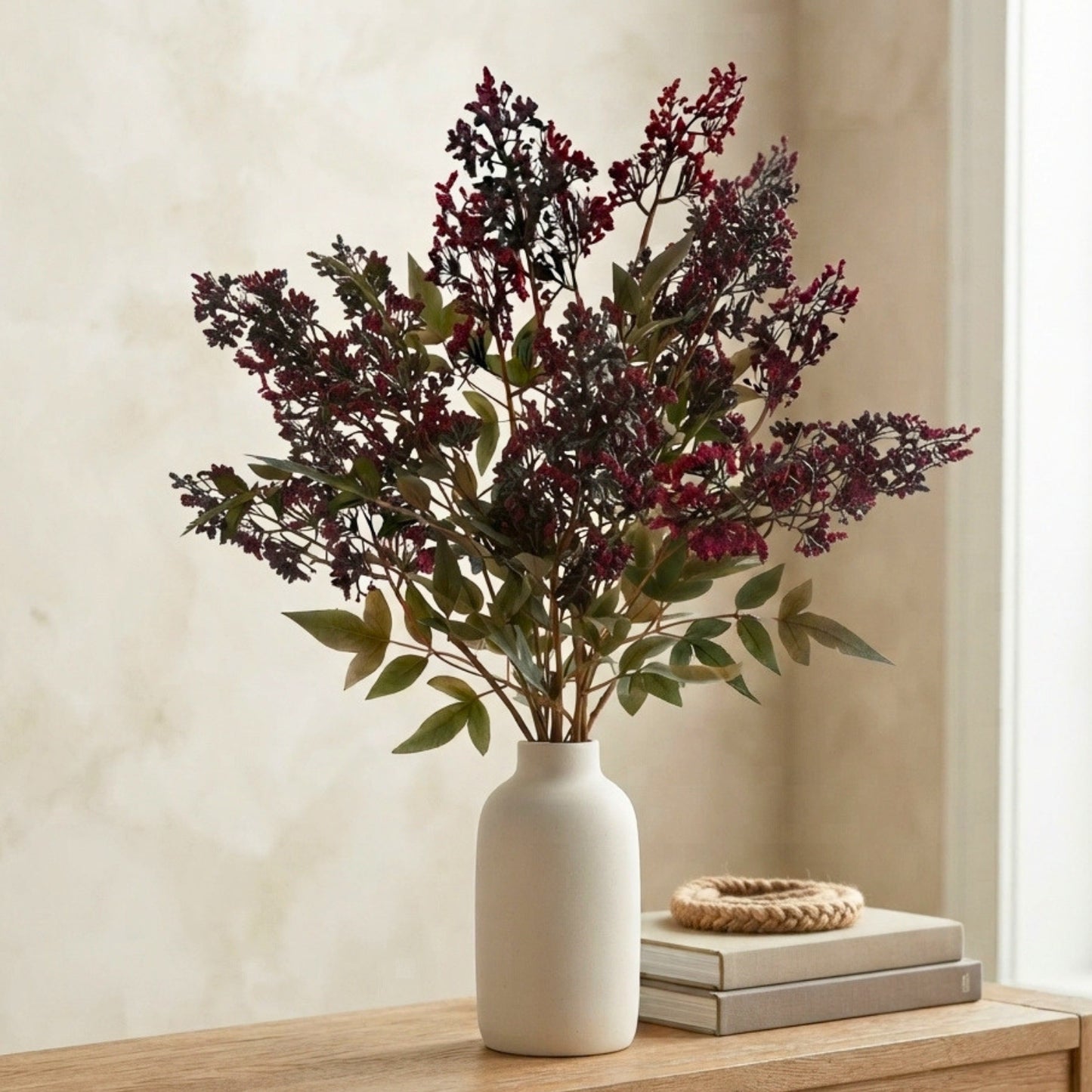 Faux Nandina Berry Stem 31" | YS