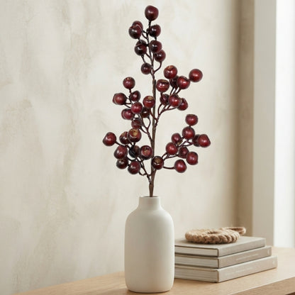 Grand Pod Berry Spray 24" - Burgundy | KS