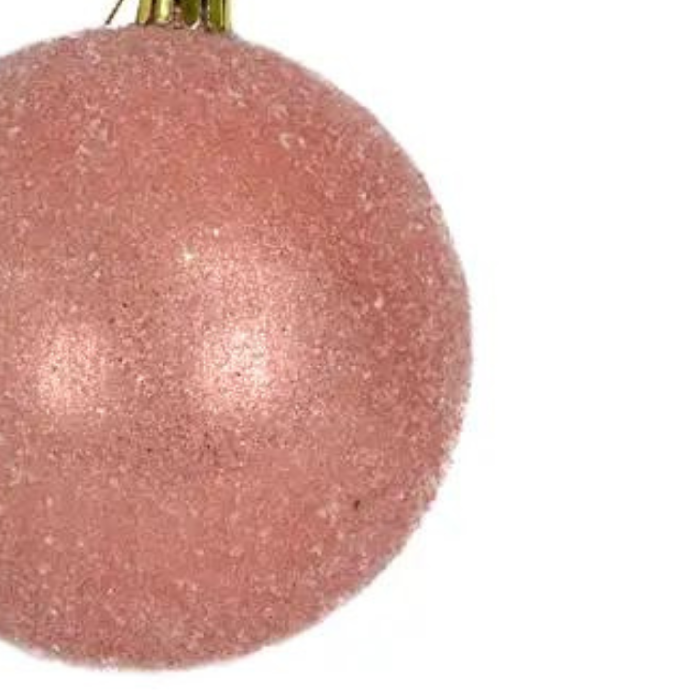 4" Sugar Frosted VP Ball Ornament - Coral  CHC| XJ