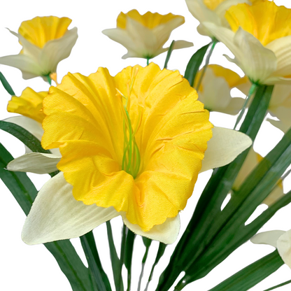 Daffodil Bush x14 - Yellow/Cream 21” |BYE