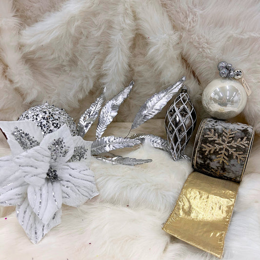 Mystery Christmas Tree Box - White, Silver, Champagne