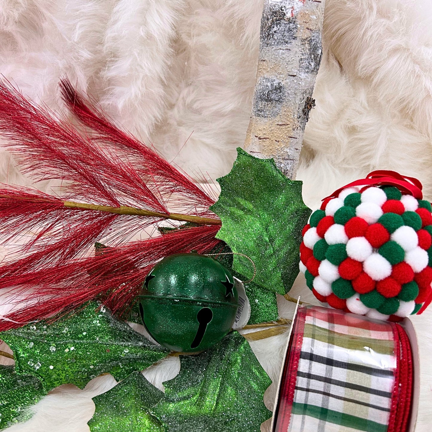 Mystery Christmas Tree Box - Green, Red, White, Natural