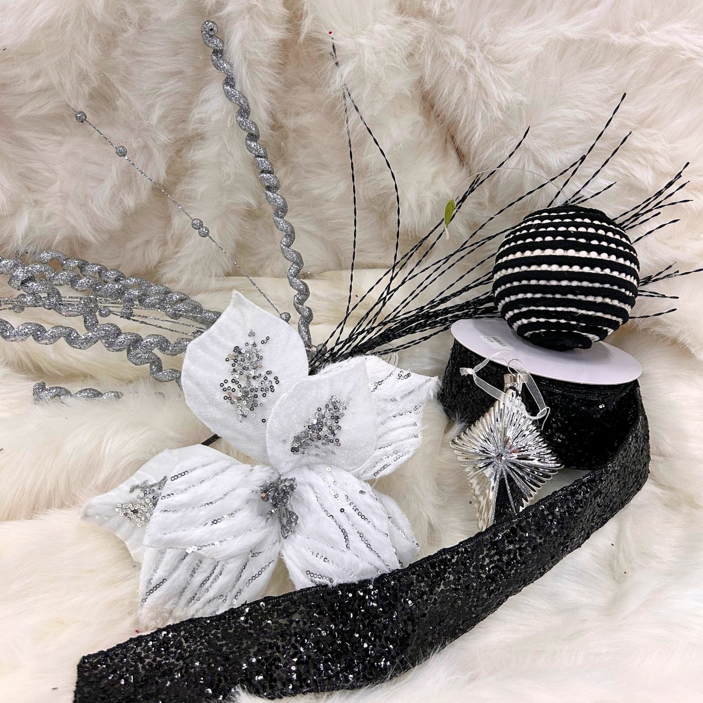Mystery Christmas Tree Box - Black, White, Silver