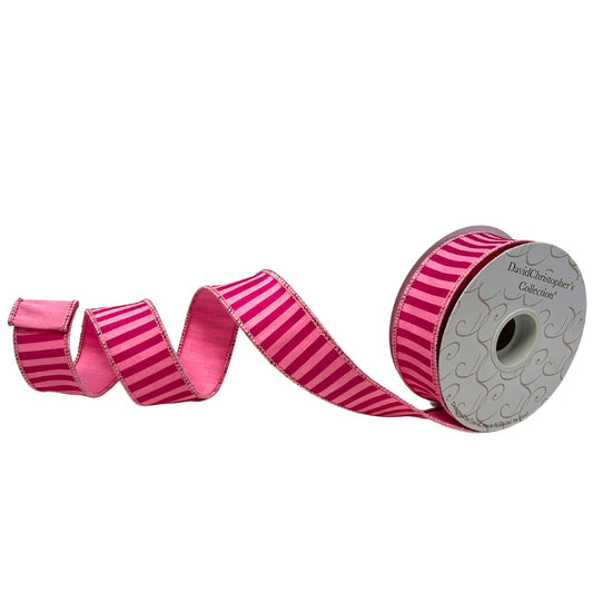 1.5'' X10 YD Spring Pink Stripe  Ribbon | IR