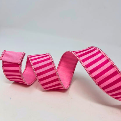 1.5'' X10 YD Spring Pink Stripe  Ribbon | IR