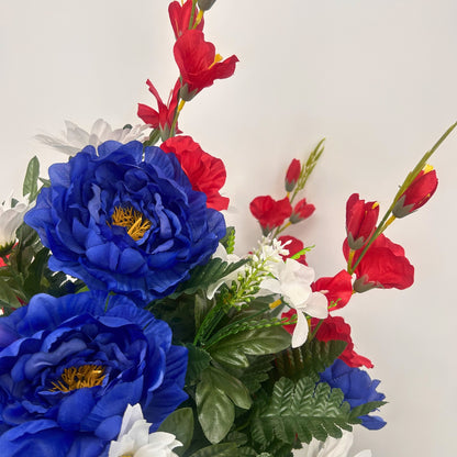 Red, White, & Blue Pre-Made Vase Insert