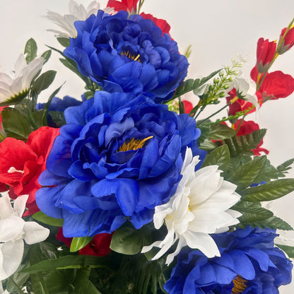 Red, White, & Blue Pre-Made Vase Insert