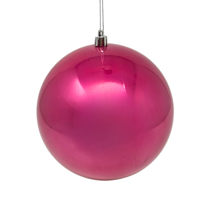 4" Candy Apple Finish Ball Ornament (Dark Pink) | LC