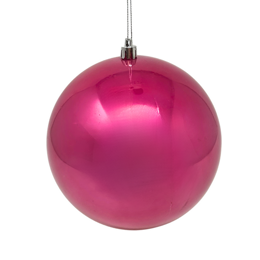 4" Candy Apple Finish Ball Ornament (Dark Pink) | LC