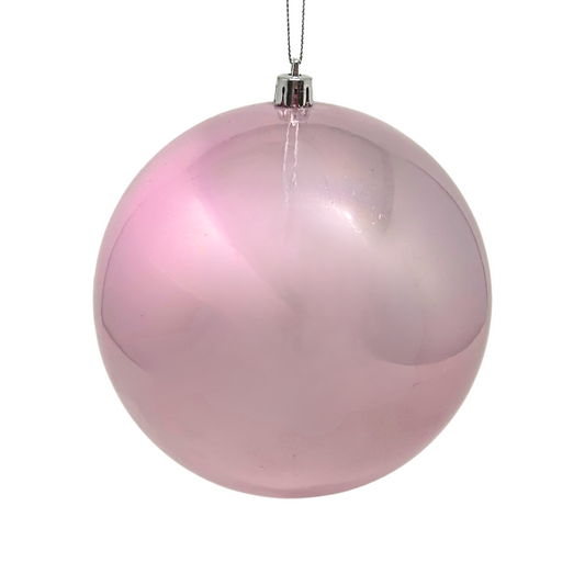 4" Candy Apple Finish Ball Ornament (Lt. Pink) | LC