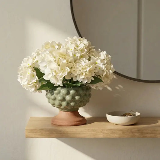 Green Ceramic Candle Holder 4" | LC