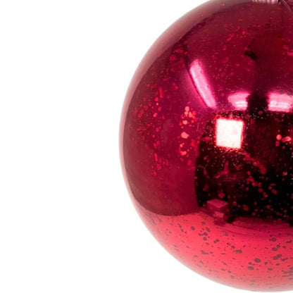 Plastic Mercury Shiny Ball Ornament 6”  Burgundy | LC