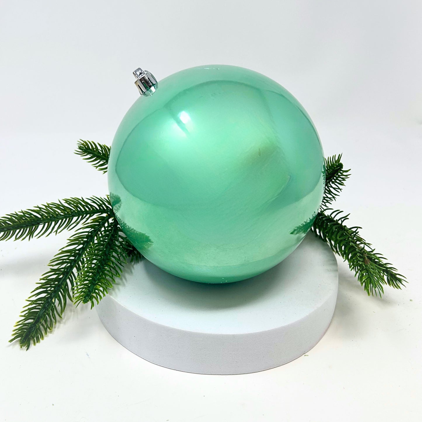 8" Candy Apple Finish Ball Ornament (Mint)  | LC